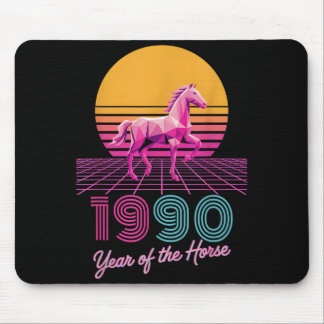 Vintage 1990 Year Of The Horse Lunar Rider Cny Zod Mousepad