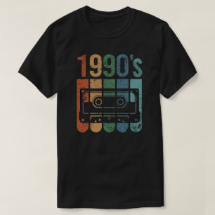 Vintage 1990er Retro-Kassette Musik Grafik T- T-Shirt