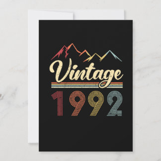 Vintage 1992 29. Geburtstag Retro 29 Jahre alt Einladung
