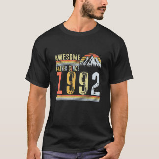 Vintage 1992 Awesom Father Since 30St Birthday Fat T-Shirt