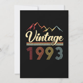 Vintage 1993 28. Geburtstag Retro 28 Jahre alt Einladung