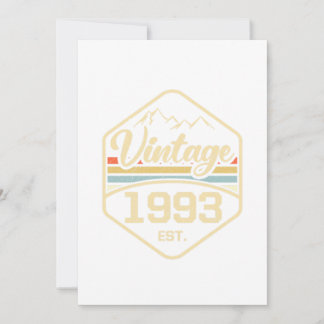 Vintage 1993 Est 28. Geburtstagsgeschenk Einladung
