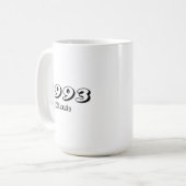 Vintage 1993 Klassisches Retro-Design Kaffeetasse (Vorderseite Links)
