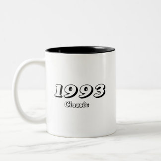 Vintage 1993 Klassisches Retro-Design Zweifarbige Tasse
