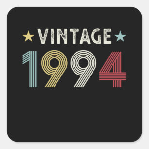 Vintage 1994 30. Geburtstagsgeschenk 30 Jahre alt Quadratischer Aufkleber