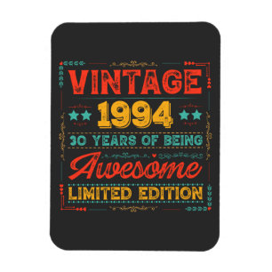 Vintage 1994 Hergestellt 1994 30. Geburtstag 30 Ja Magnet