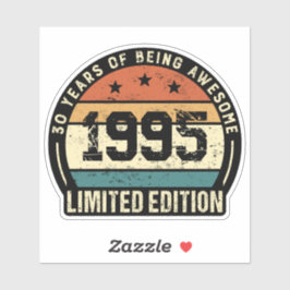 Vintage 1995 Retro 30th Birthday Anniversary Aufkleber