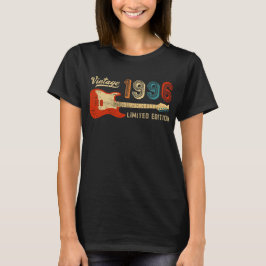 Vintage 1996 Birthday Electric Guitar Bassist T-Shirt