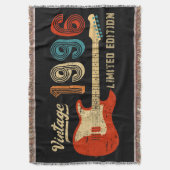 Vintage 1996 Birthday Electric Guitar Lover   Decke (Vorderseite Vertikal)