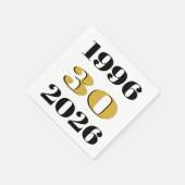 Vintage 1996 Meilenstein 30. Geburtstag Serviette (Ecke)