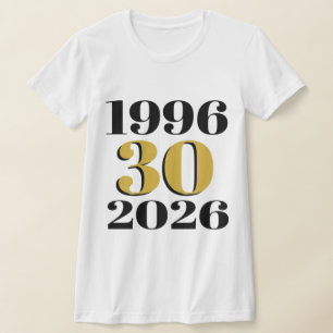 Vintage 1996 Meilenstein 30. Geburtstag T-Shirt