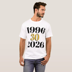 Vintage 1996 Meilenstein 30. Geburtstag T-Shirt