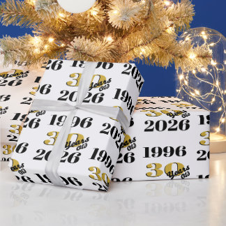 Vintage 1996 Milestone 30. Geburtstag   Geschenkpapier