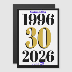 Vintage 1996 Milestone 30. Geburtstag   Magneteinladung
