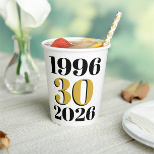 Vintage 1996 Milestone 30. Geburtstag Pappbecher