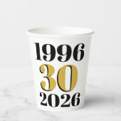 Vintage 1996 Milestone 30. Geburtstag Pappbecher (Vorderseite)