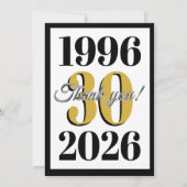 Vintage 1996 Milestone 30th Birthday   Dankeskarte (Vorderseite)