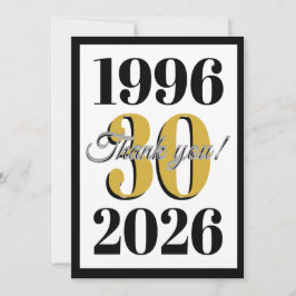 Vintage 1996 Milestone 30th Birthday   Dankeskarte