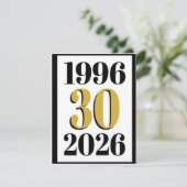 Vintage 1996 Milestone 30th Birthday Einladung (Stehend Vorderseite)
