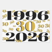 Vintage 1996 Milestone 30th Birthday   Geschenkpapier Set (Vorderseite)