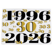 Vintage 1996 Milestone 30th Birthday Große Geschenktüte (Vorderseite)