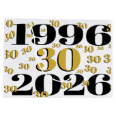 Vintage 1996 Milestone 30th Birthday Große Geschenktüte (Rückseite)