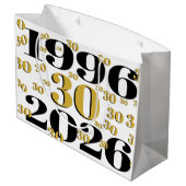 Vintage 1996 Milestone 30th Birthday Große Geschenktüte (Rückseite Schrägansicht)