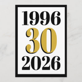 Vintage 1996 Milestone 30th Birthday   Menükarte