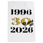 Vintage 1996 Milestone 30th Birthday Mittlere Geschenktüte (Vorderseite)