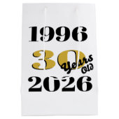 Vintage 1996 Milestone 30th Birthday Mittlere Geschenktüte (Rückseite)