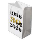 Vintage 1996 Milestone 30th Birthday Mittlere Geschenktüte (Rückseite Schrägansicht)