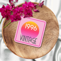 Vintage 1996 Neon Retro-Streifen-Sonnen-30. Geburt