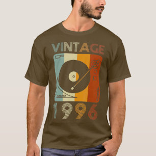 Vintage 1996 Retro Plattenspieler Geburtstag Vinyl T-Shirt