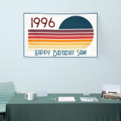 Vintage 1996 Retro Stripe Sun 30th Birthday Banner (Messeveranstaltung)