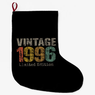 Vintage 1996 Text 30. Geburtstagsgeschenk Männer F Großer Weihnachtsstrumpf