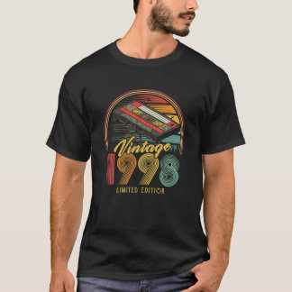 Vintage 1998 Retro-Kassette 1998 24. Geburtstag 24 T-Shirt