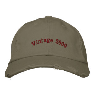 Vintage 2000 Leicht Oliv Heritage Distressed-Hut Bestickte Baseballkappe
