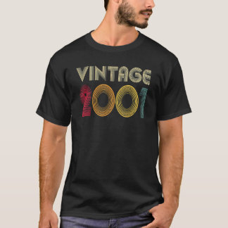 Vintage 2001 21. Geburtstag Retro 21 Jahre alt T-Shirt