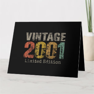 Vintage 2001 Text 25. Geburtstagsgeschenk Männer F Karte