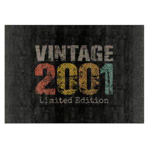 Vintage 2001 Text 25. Geburtstagsgeschenk Männer F Schneidebrett