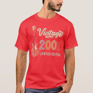 Vintage 2002 Guitar lovers 20th Birthday Electric  T-Shirt