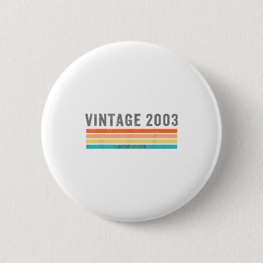 Vintage 2003 Limited Edition - 22nd Birthday Gift Button (Vorderseite)