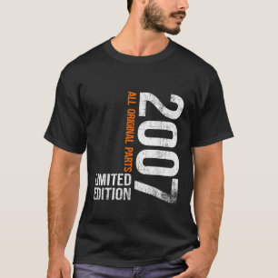 Vintage 2007 18. Geburtstagsgeschenke Junge Mädche T-Shirt