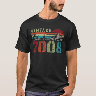 Vintage 2008 14 Jahre alt 14. Geburtstags-T-Shirt T-Shirt