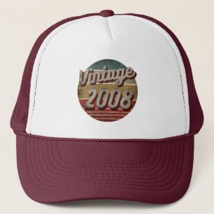 VINTAGE 2008 GEBURTSTAGSGESCHENK-LASTWAGENFAHRERMÜ TRUCKERKAPPE