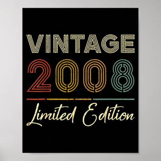 Vintage 2008 Limited Edition 18-year-old 18th Birt Poster (Vorne)