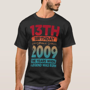 Vintage 2009 2009 13 Jahre alt 13. Geburtstag 1 T-Shirt