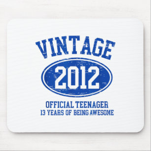 Vintage 2012 offizieller Teenager 13. Geburtstag 1 Mousepad