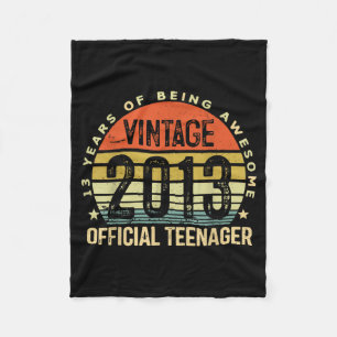 Vintage 2013 13 Jahre alt 13 Jahre Sein Fleecedecke