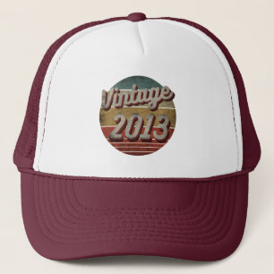VINTAGE 2013 MEN WOMEN BIRTHDAY GIFT TRUCKER HAT TRUCKERKAPPE